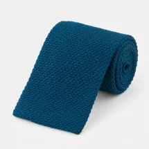 Cravate Tricot Bleu Indigo — vue alternative finition