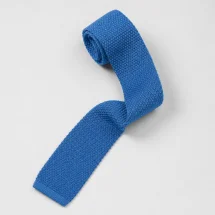 Cravate Tricot Bleu Ciel — packshot — Costume Privé Paris