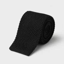 Cravate Tricot noir — vue alternative finition
