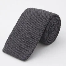 Cravate Tricot Gris Foncé — vue alternative finition
