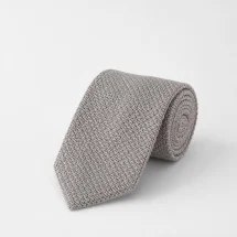 Cravate Tricot Gris Clair — vue alternative finition
