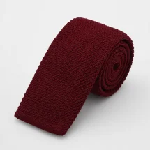 Cravate Tricot Bordeaux — vue alternative finition