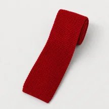 Cravate Tricot Rouge Foncé — packshot — Costume Privé Paris