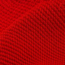 Cravate Tricot Rouge Vif — détail matière macro