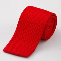 Cravate Tricot Rouge Vif — vue alternative finition