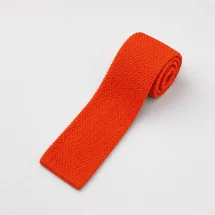Cravate Tricot Orange — packshot — Costume Privé Paris