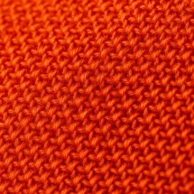 Cravate Tricot Orange — détail matière macro
