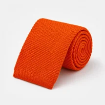 Cravate Tricot Orange — vue alternative finition