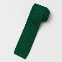 Cravate Tricot Vert Sapin — packshot — Costume Privé Paris