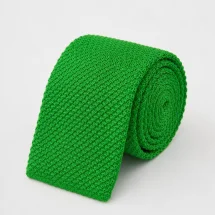 Cravate Tricot Vert Intense — vue alternative finition