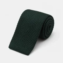 Cravate Tricot Vert Foncé — vue alternative finition