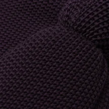 Cravate Tricot Violet Foncé — détail matière macro