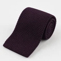 Cravate Tricot Violet Foncé — vue alternative finition