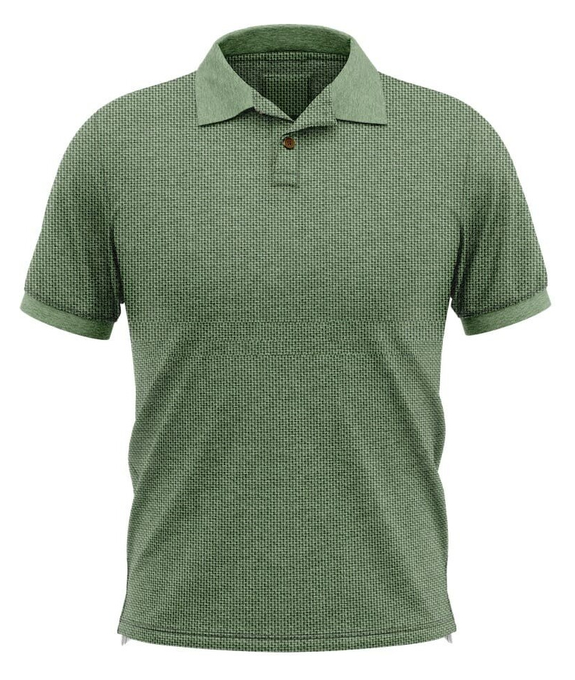 Polo coton piqué manche courte vert gazon