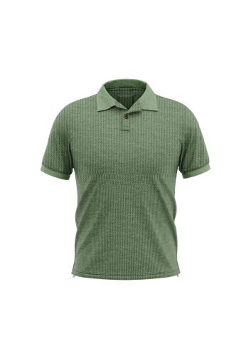 Polo coton piqué manche courte vert gazon