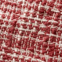 Blazer Rouge Croisé Pied de Poule — détail macro tissu