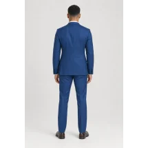 Costume Bleu indigo 3 pièces — vue de dos porté