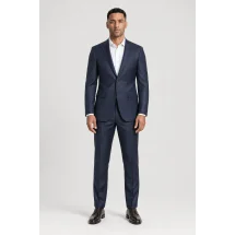 Costume Cérémonie bleu nuit — porté face — sur mesure — Costume Privé Paris