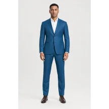 Costume Bleu Turquoise — porté face — sur mesure — Costume Privé Paris