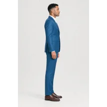 Costume Bleu Turquoise — vue profil porté