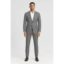 Costume Cérémonie Gris Prince de Galles — porté face — sur mesure — Costume Privé Paris