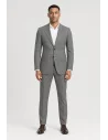 Costume Cérémonie Gris Prince de Galles — porté face — sur mesure — Costume Privé Paris