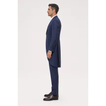Jaquette Cérémonie Bleu — vue profil porté