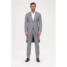 Jaquette Cérémonie Grise — porté face — sur mesure — Costume Privé Paris