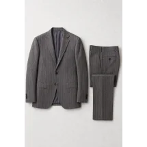 Costume Gris rayures marron — packshot ensemble