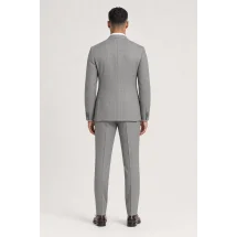 Costume Gris Pied de Poule Clair — vue de dos porté