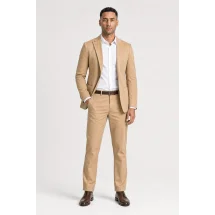 Blazer Beige Sable Croisé — porté décontracté veste ouverte
