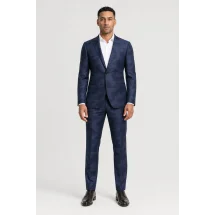 Blazer Bleu Camouflage — porté face — sur mesure — Costume Privé Paris