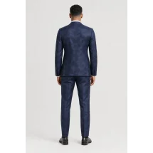 Blazer Bleu Camouflage — vue de dos porté