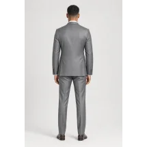 Costume Gris argent 3 pièces — vue de dos porté