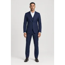 Costume Bleu intense 3 pièces — porté face — sur mesure — Costume Privé Paris