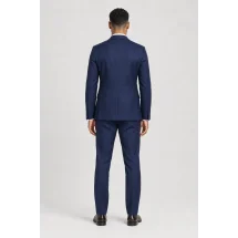 Costume Bleu intense 3 pièces — vue de dos porté