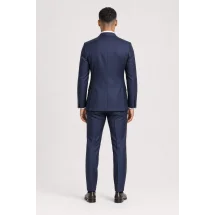 Costume Bleu natté — vue de dos porté