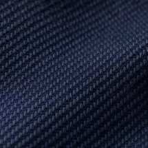 Costume Bleu natté — détail macro tissu