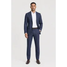 Blazer Bleu caviar — porté décontracté veste ouverte