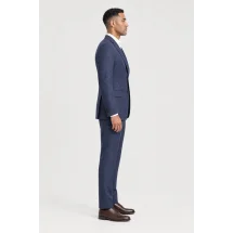 Blazer Bleu caviar — vue profil porté