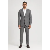Costume Gris rayures foncées — porté face — sur mesure — Costume Privé Paris