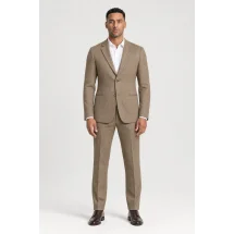 Blazer Marron Chevrons — porté face — sur mesure — Costume Privé Paris