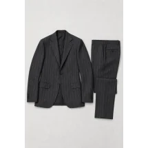 Costume Gris Flanelle Rayures craie — packshot ensemble