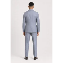 Costume Bleu Prince de Galles clair — vue de dos porté