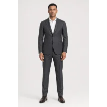 Costume Gris Anthracite serge — porté face — sur mesure — Costume Privé Paris