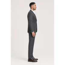 Costume Gris Anthracite serge — vue profil porté