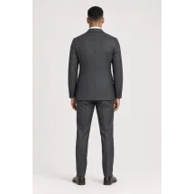 Costume Gris Anthracite serge — vue de dos porté