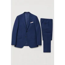 Costume Bleu intense faux-uni — packshot ensemble