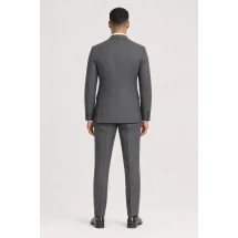 Costume Gris Prince de Galles foncé — vue de dos porté