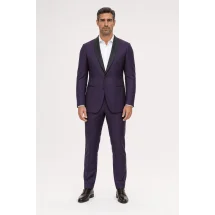 Smoking Violet Purple — porté face — sur mesure — Costume Privé Paris